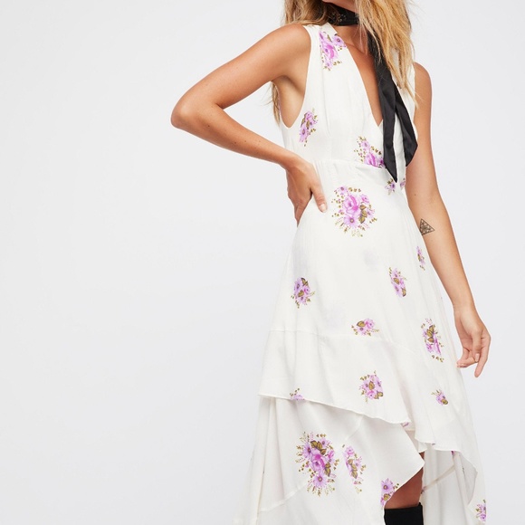 Free People Dresses & Skirts - Free People Birdie Floral High Low White Dress